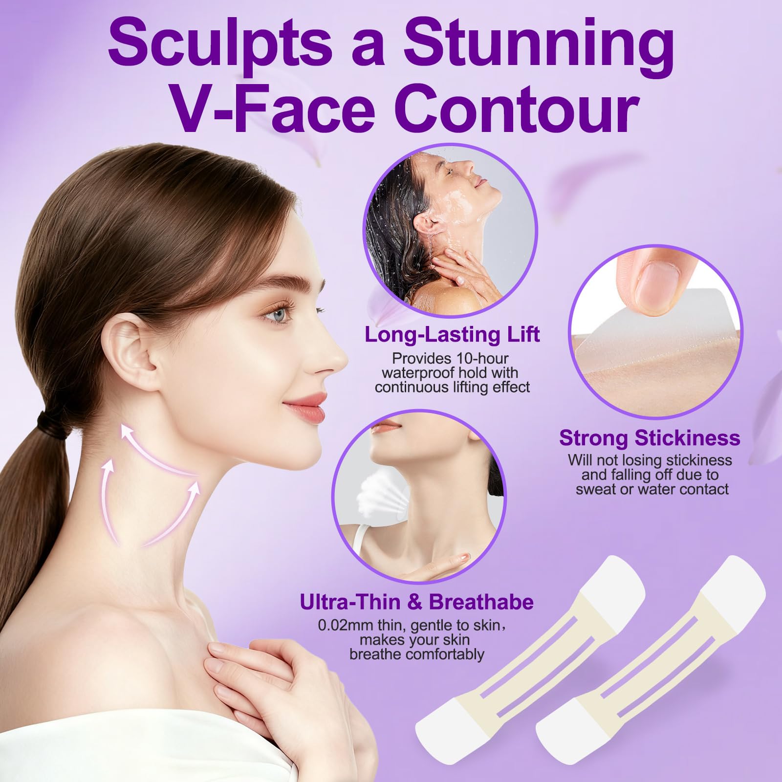 Loxbcin neck tape waterproof elastic design supports all-day wear