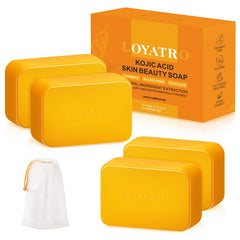 LOYATRO Kojic Acid Turmeric Soap Bar packaging for a gentle cleansing routine