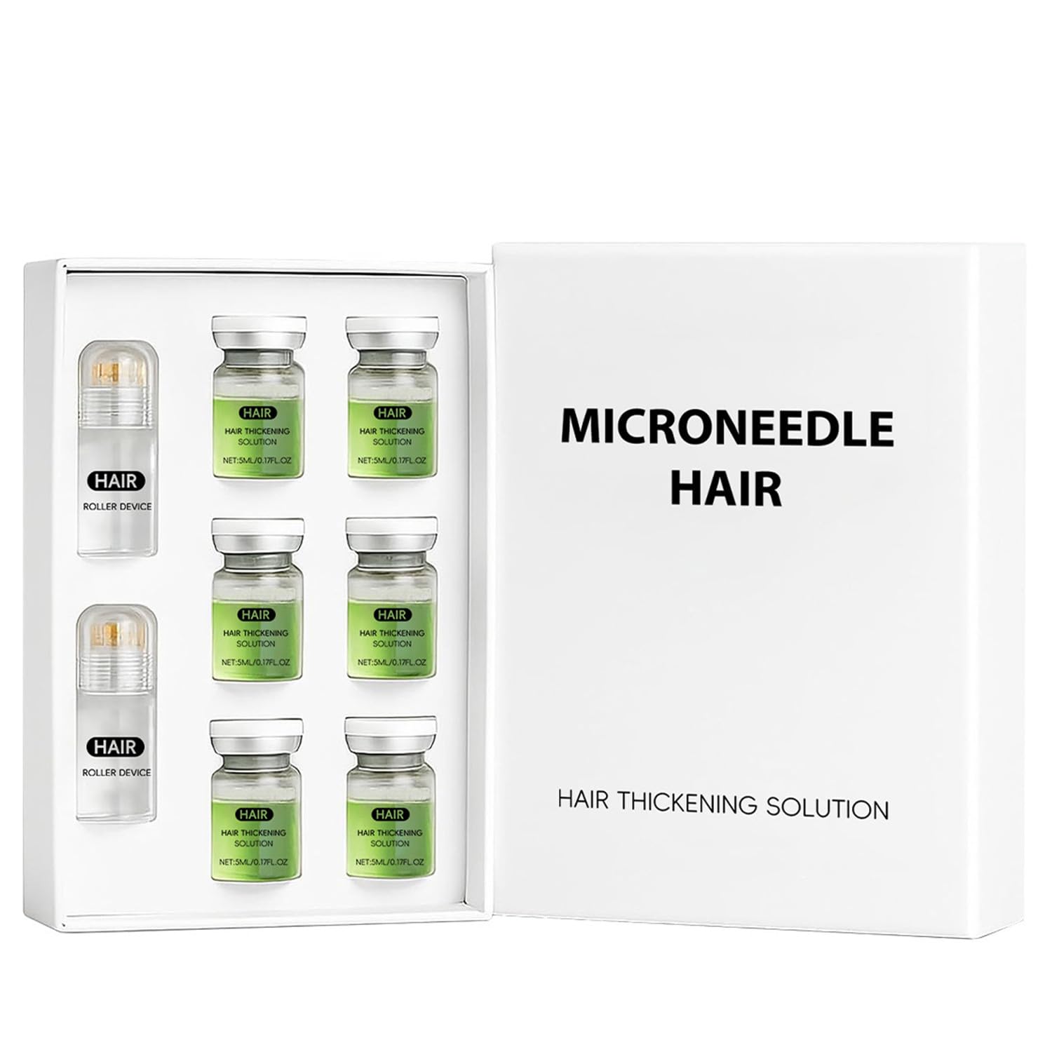LOYOTICE Hair Regrowth System before-after visual suggesting fuller-looking hair