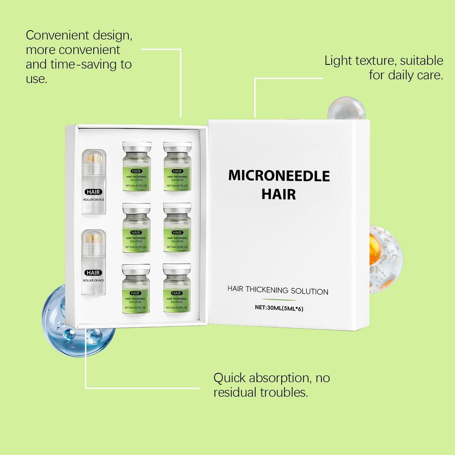 LOYOTICE Hair Regrowth System ingredients graphic featuring biotin and ginseng for nourishment