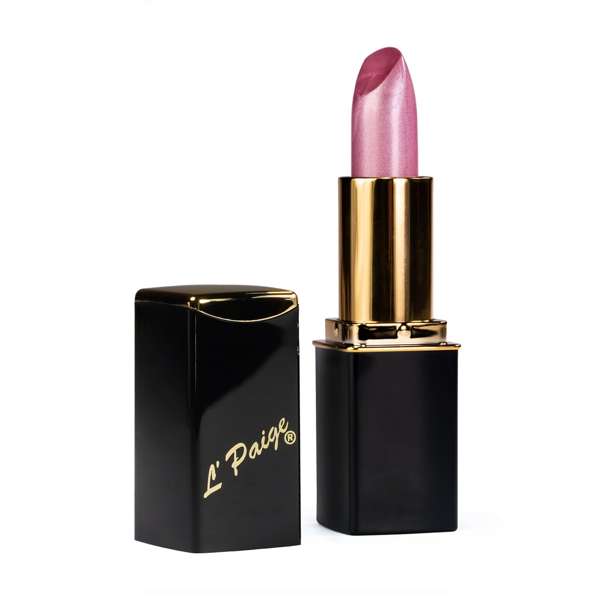 L’Paige GRAPE ICE lipstick with ice-frost finish adds lavender glow for a fresh daytime look.
