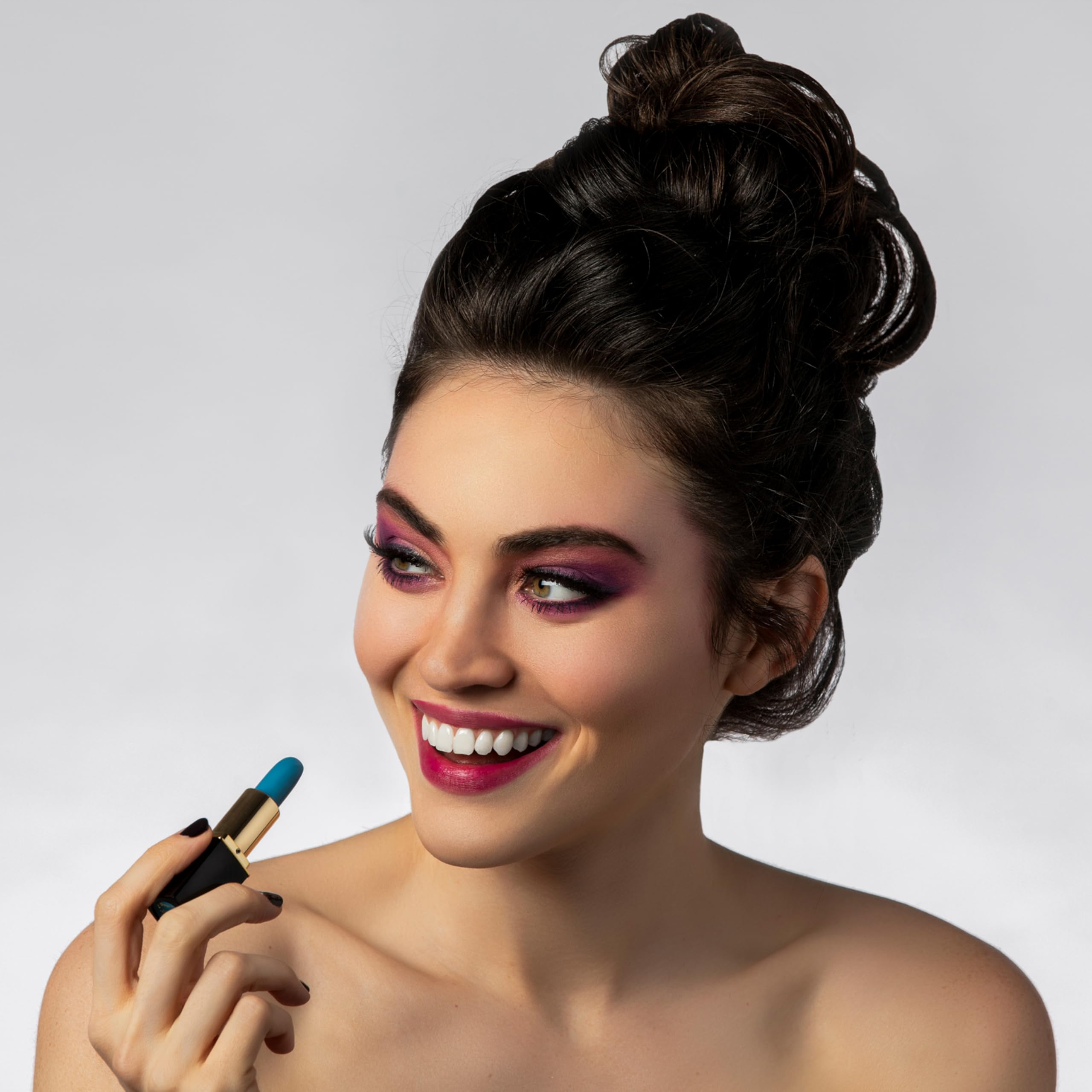 L'Paige LBL creamy finish delivering smooth lip color.