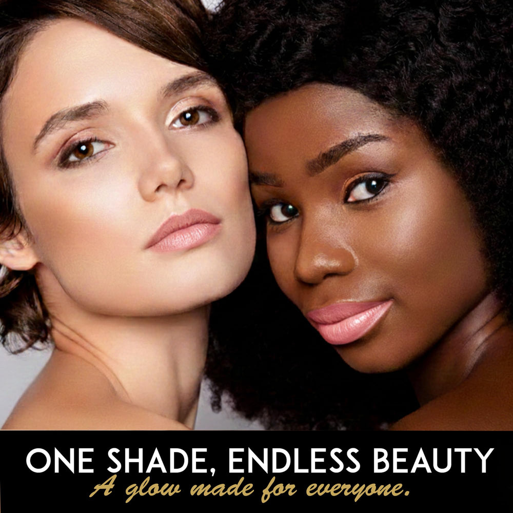 L'Paige Shimmery Ice lipstick glow closeup captures iridescent shimmer