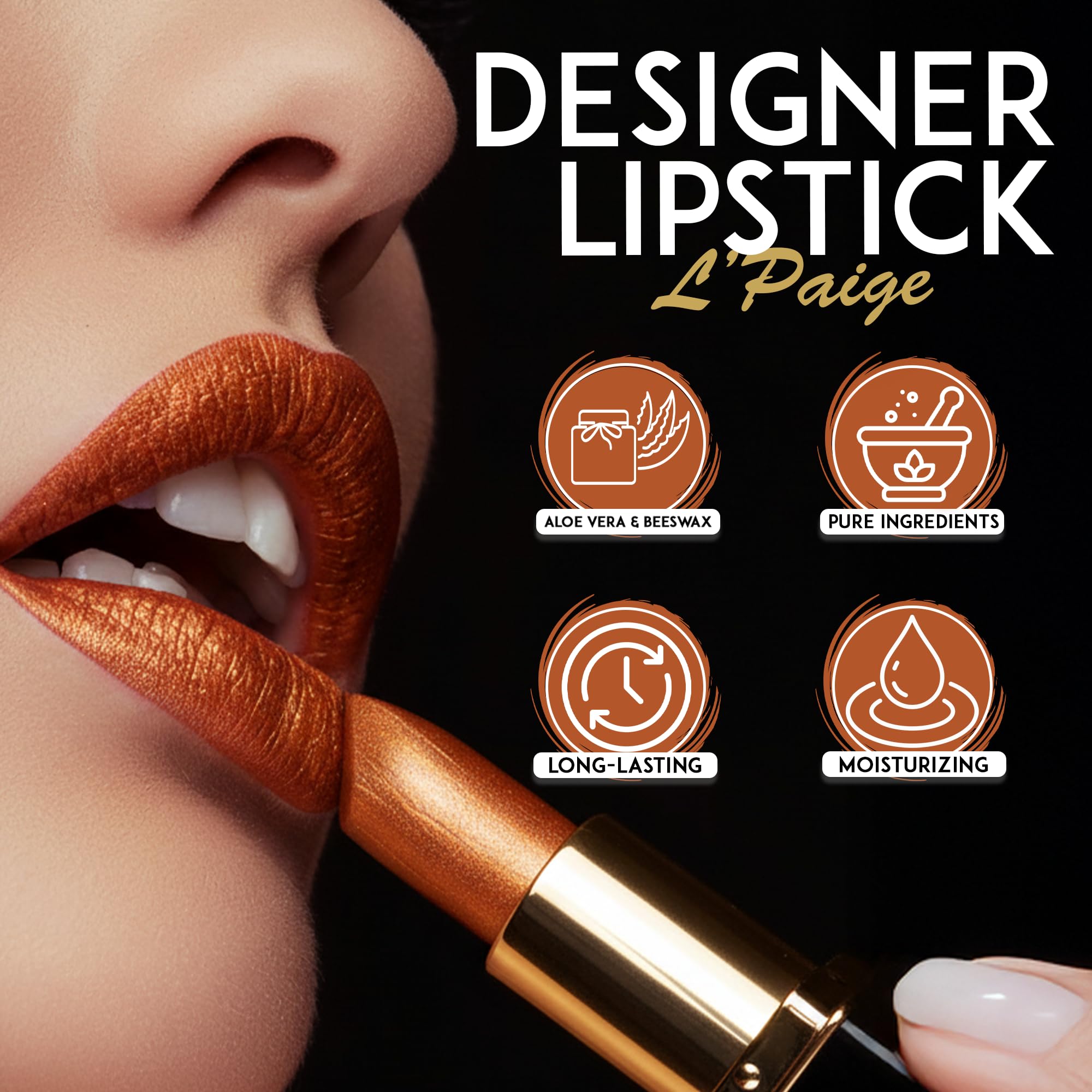 L'Paige Smudge-Proof formula minimizes transfer for confident wear.