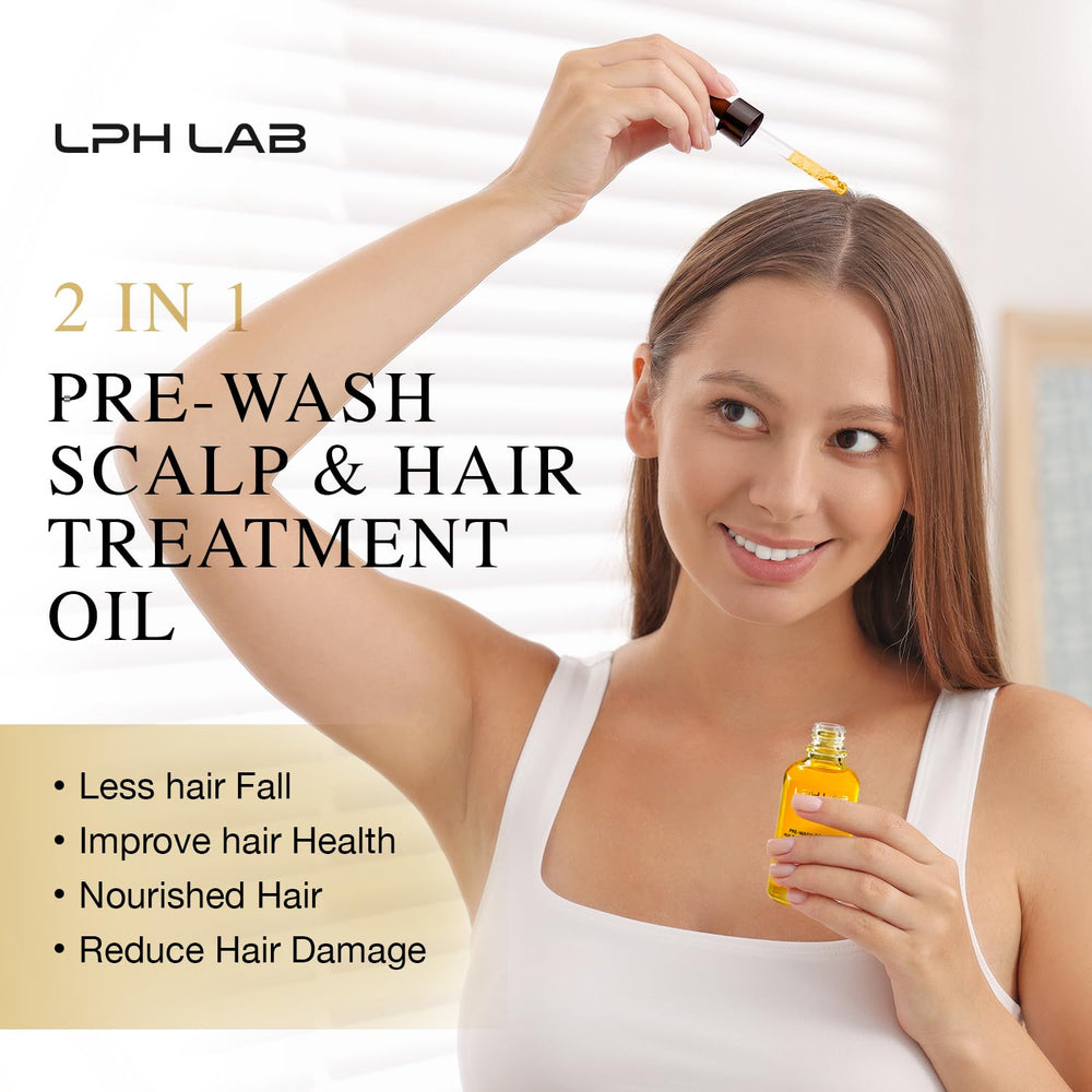 LPH LAB applying rosemary oil to scalp for soothing relief