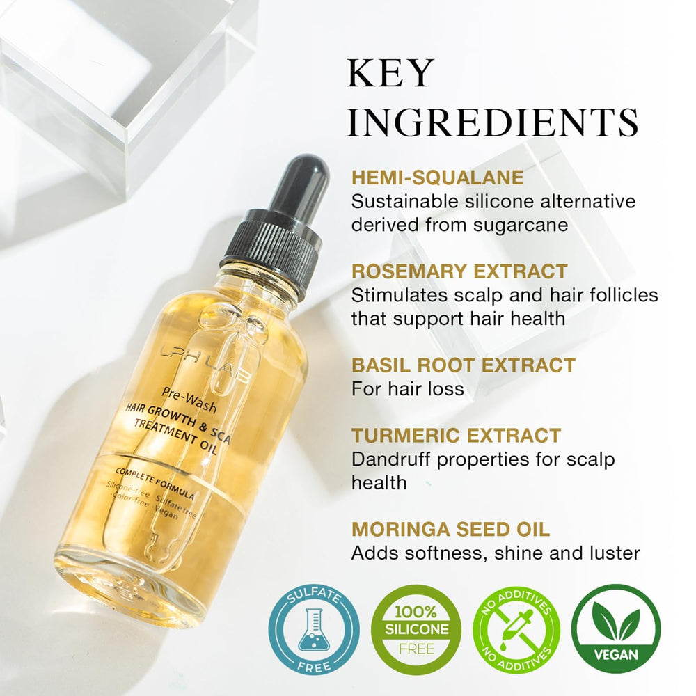LPH LAB prewash barrier oil protects hair during cleansing