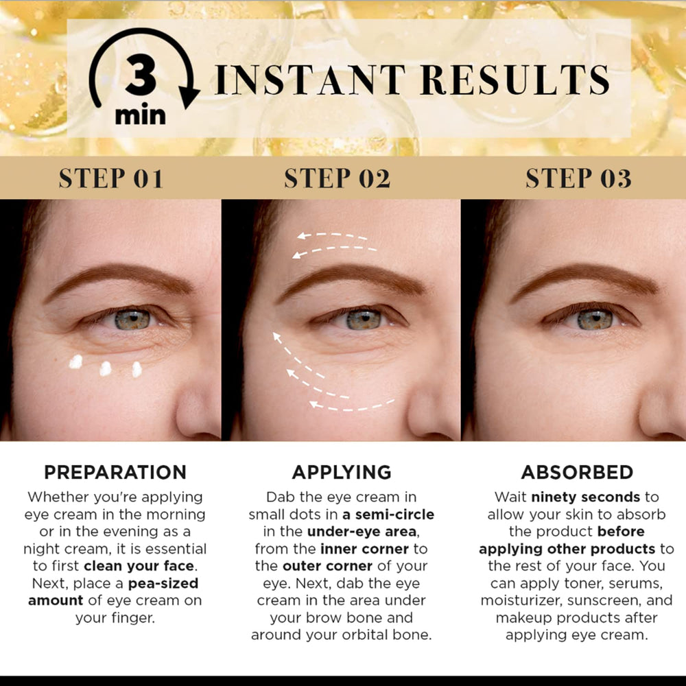 LPH LAB Puffy eye reduction application around the orbital area.