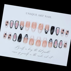 LPOODDNU reusable false nails with 24 glue stickers for fast at-home nail art.