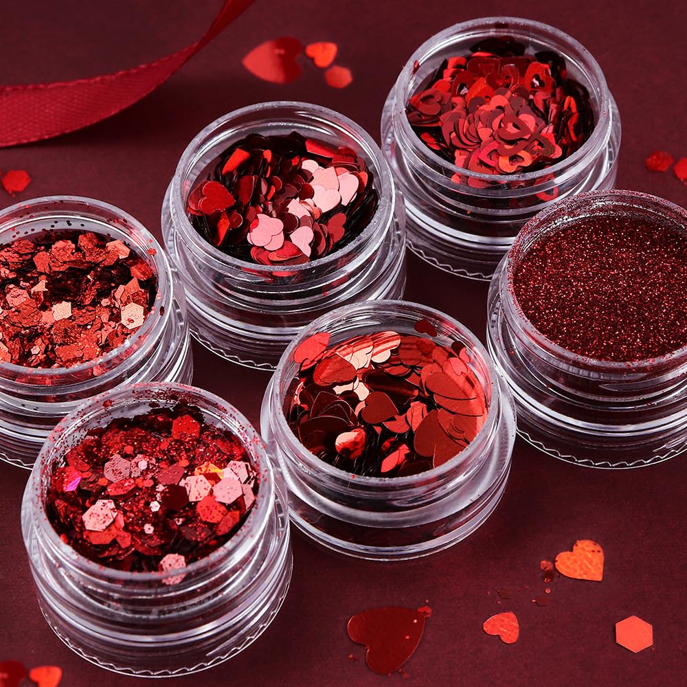 LPOODDNU 3d heart nail decals enhance glam details on tips