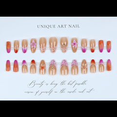 LPooddnu glossy finish press-on nails for a durable, shiny look