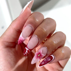 LPOODDNU pearl-design nails catch light for a premium look on special occasions