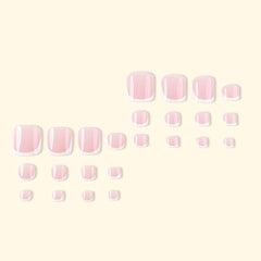 LPOODDNU Reusable French-style toe nails for multiple wearings.