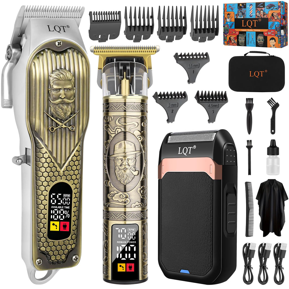 LQT cordless bronze clippers main unit for home barbering and precise cuts