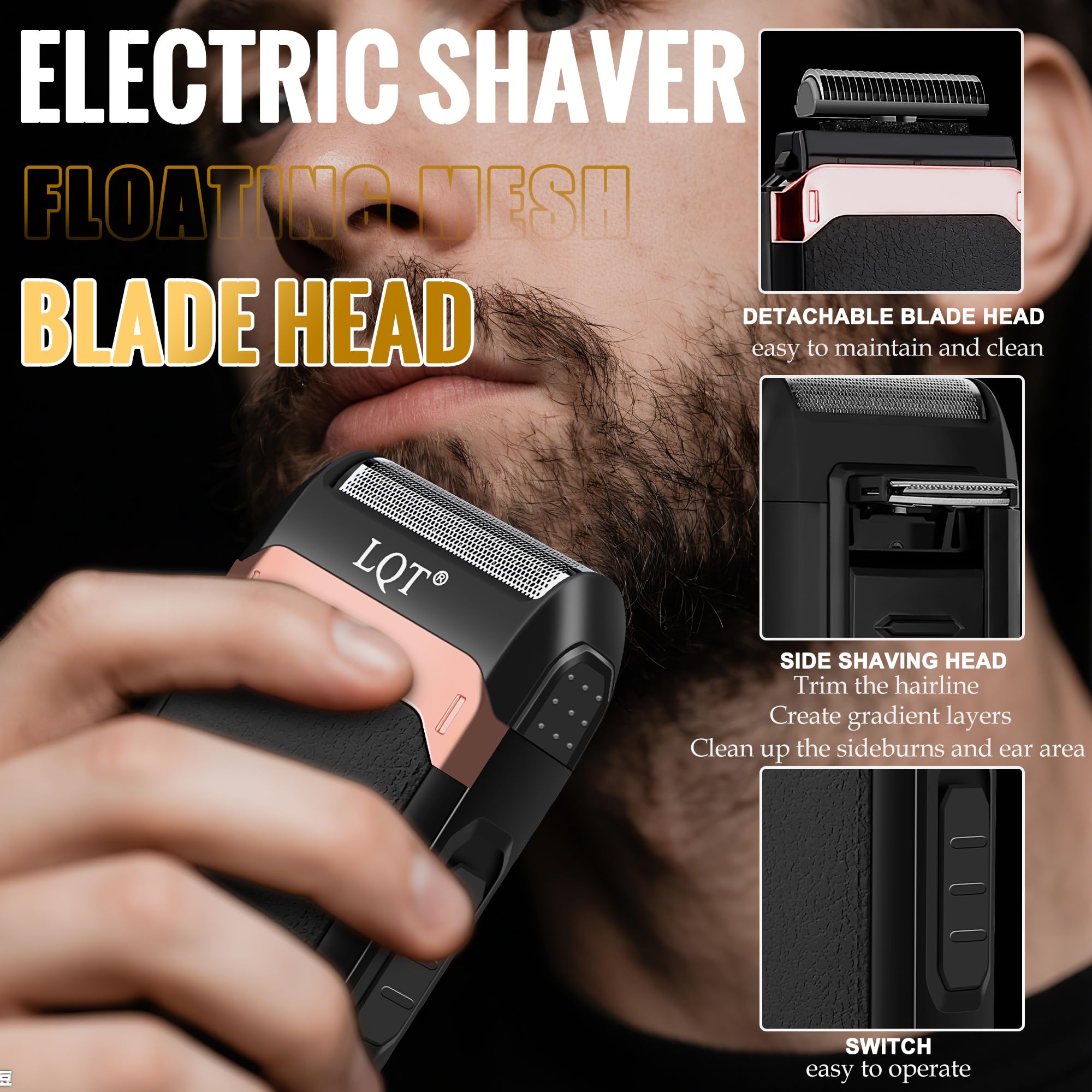LQT foil shaver close-up delivering a smooth skin-friendly finish
