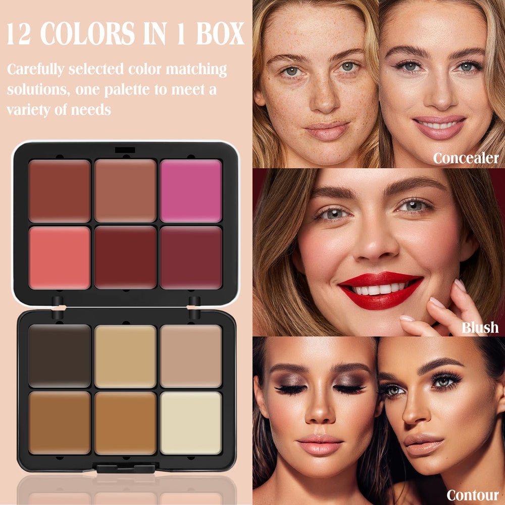 LSxia blush-contour-concealer swatches show blendable pigments for natural looks