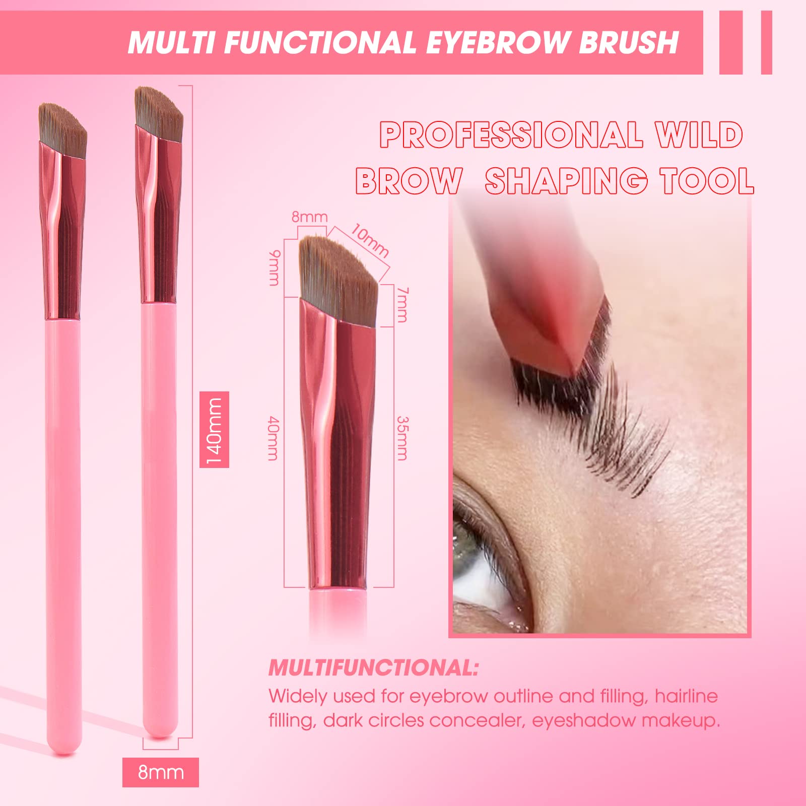 LSxia brow brush ultra fine bristles create natural brow texture