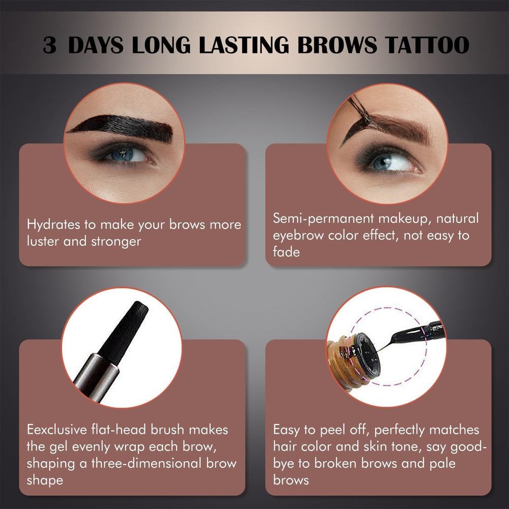 LSxia brow gel light brown shade for subtle definition.