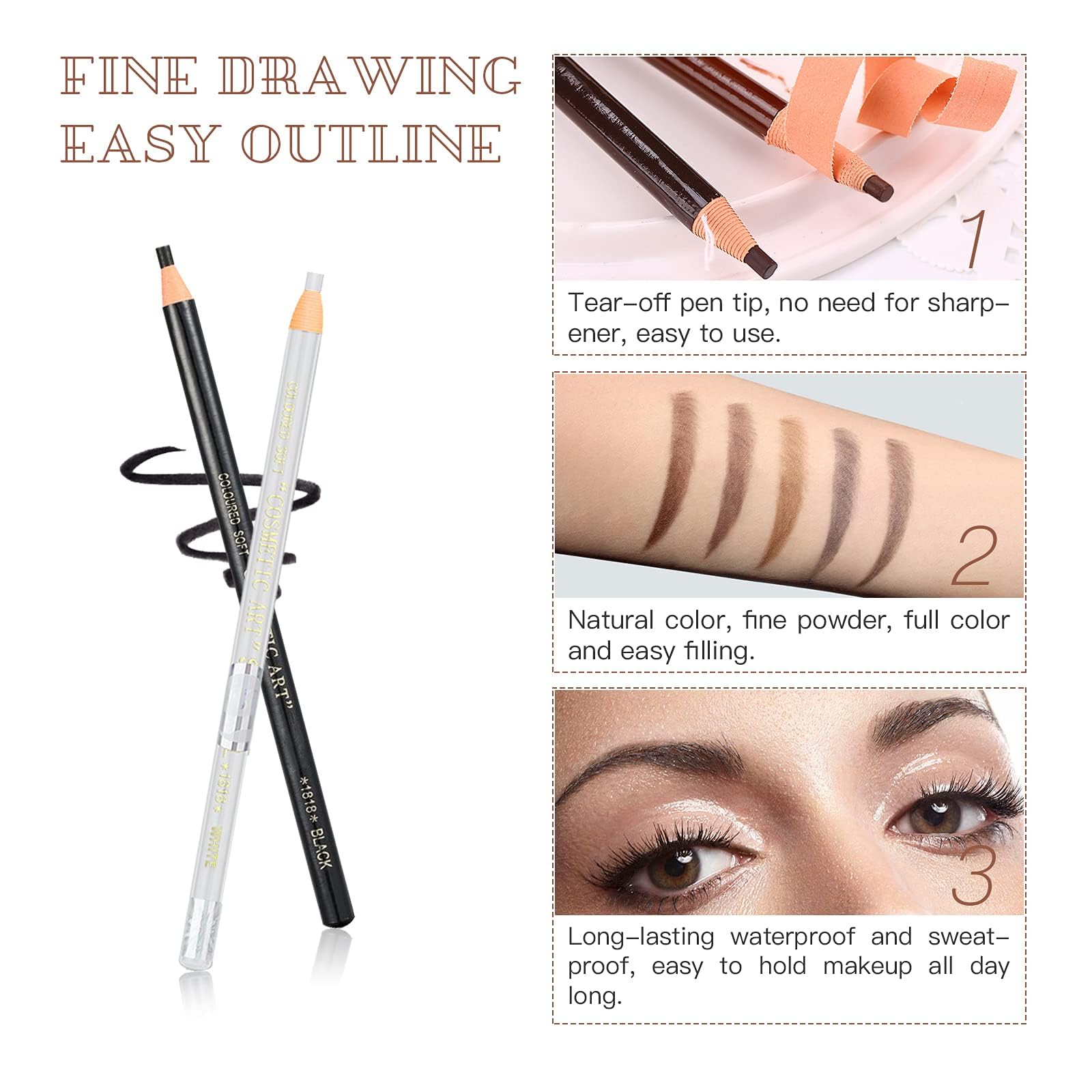 LSxia spoolie brush blends and grooms brows.
