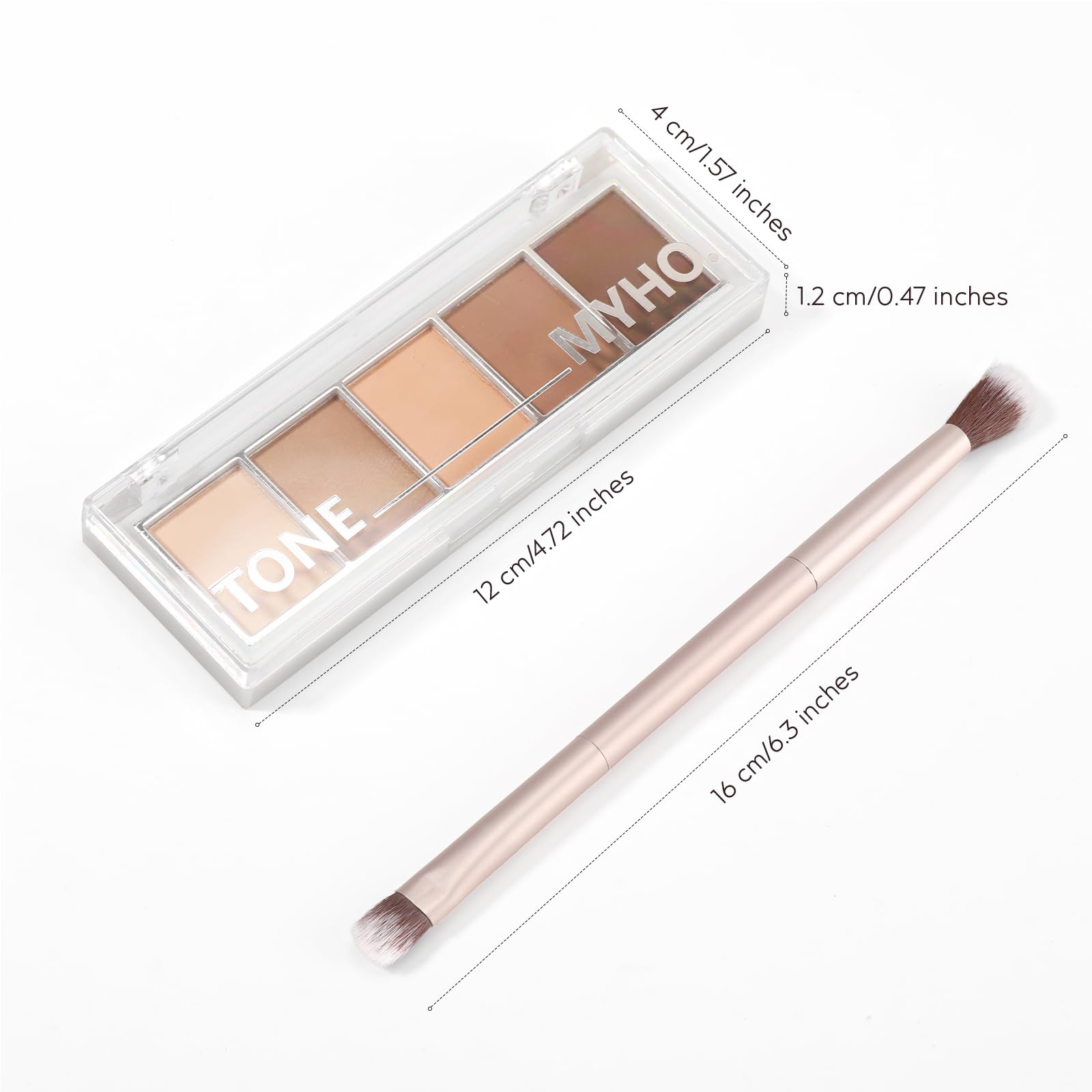 LSxia rounded-end brush for precise blending around the eyes