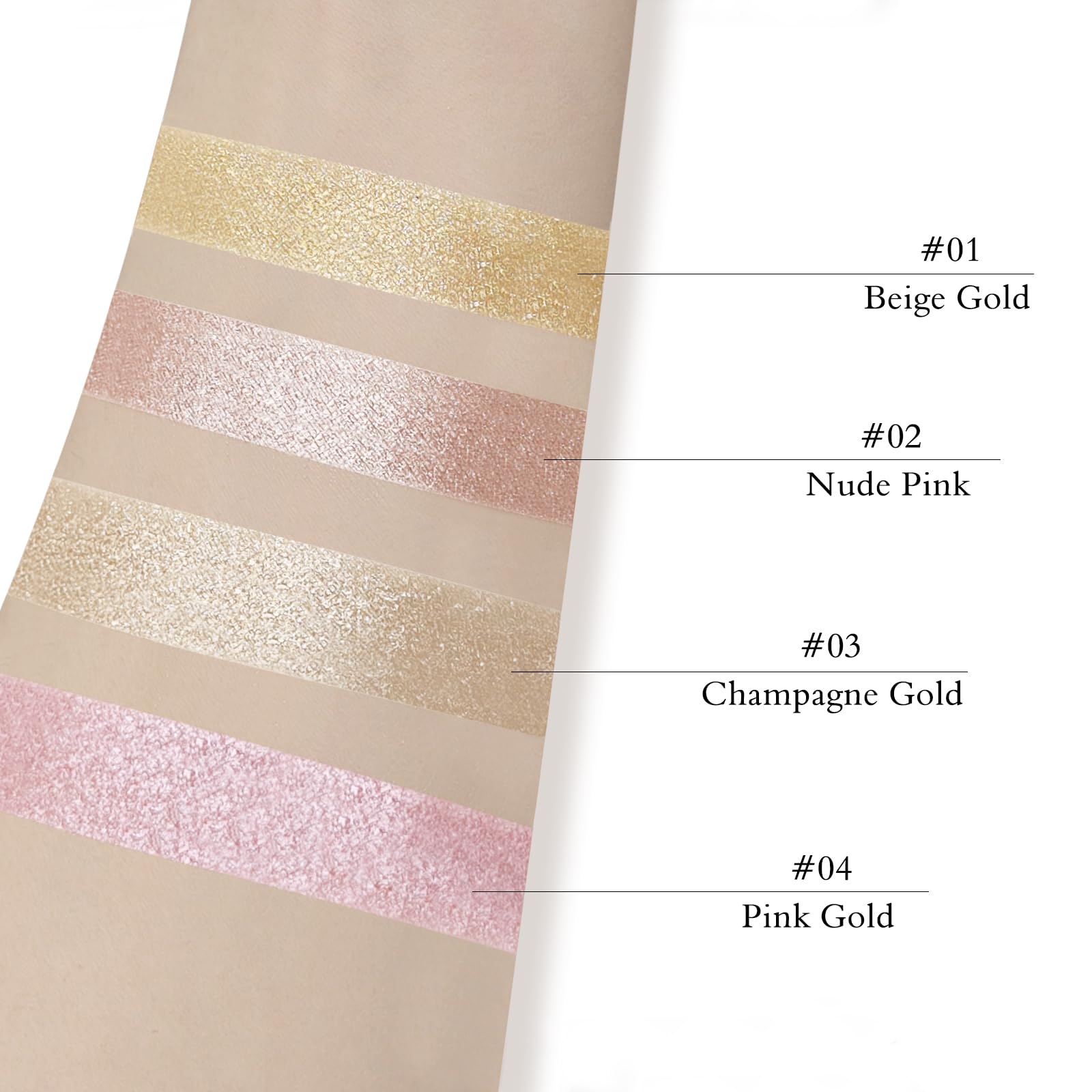 LSxia highlighter palette compact mirror for quick touch-ups and luminous finish.