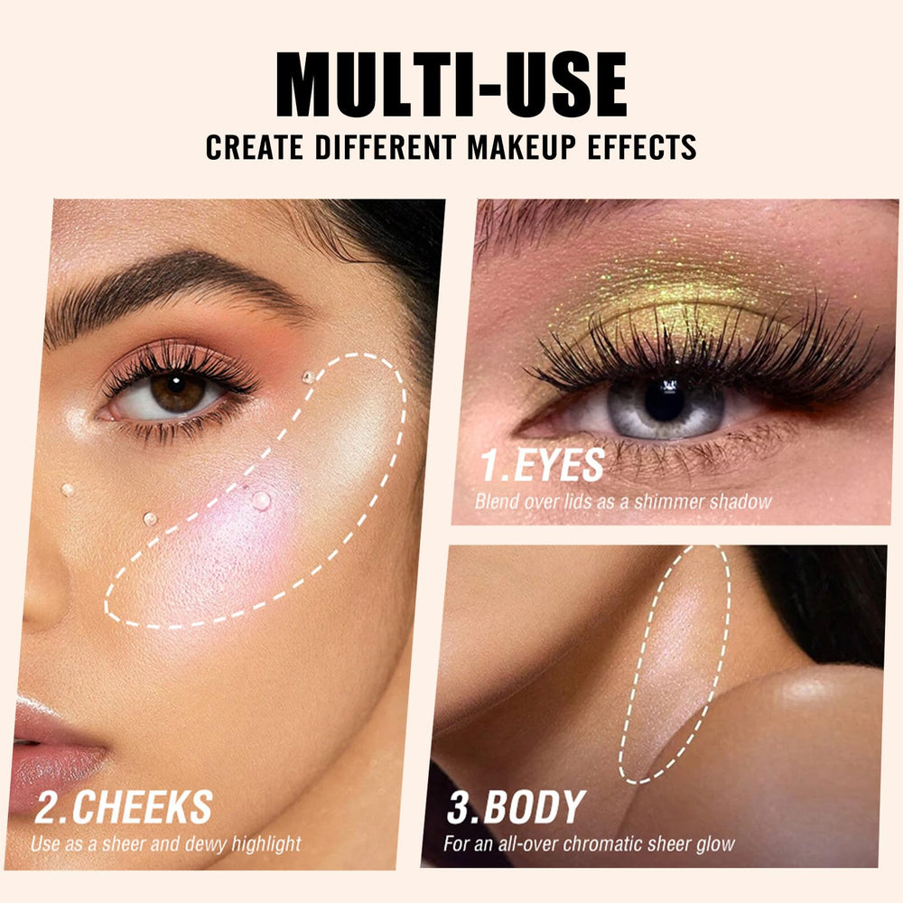LSxia highlighter palette soft silky texture blends smoothly for natural enhancement.