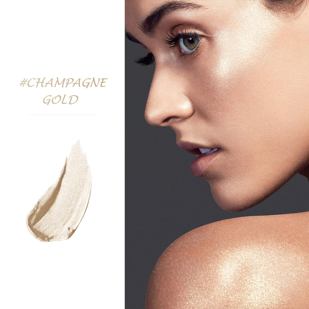 LSxia highlighter palette swatches Beige Gold with natural warmth for daily radiance.