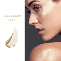 LSxia highlighter palette swatches Beige Gold with natural warmth for daily radiance.