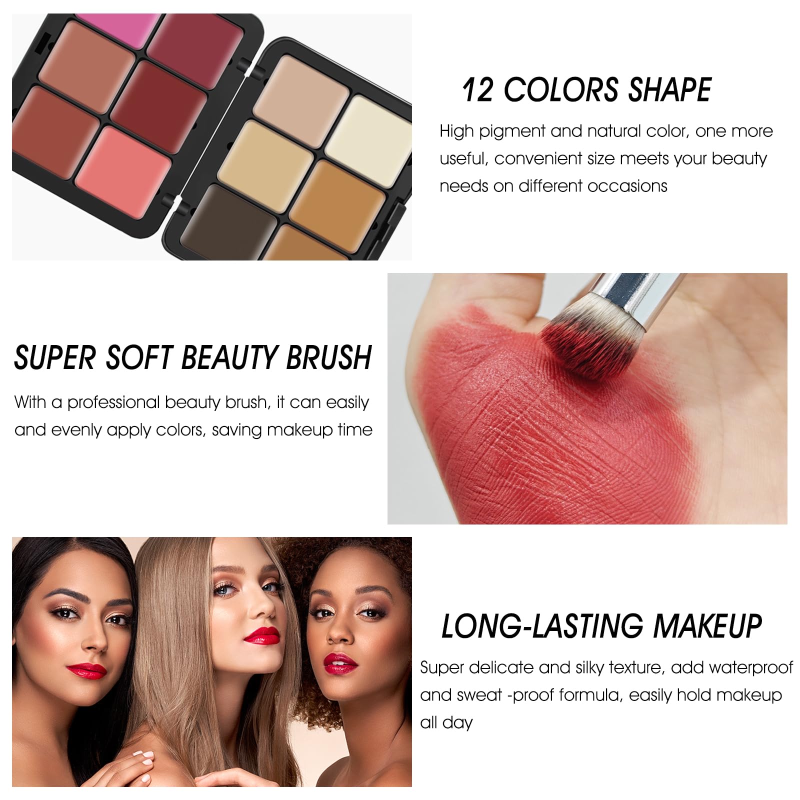 LSxia palette swatches close-up reveal rich pigment and blendability
