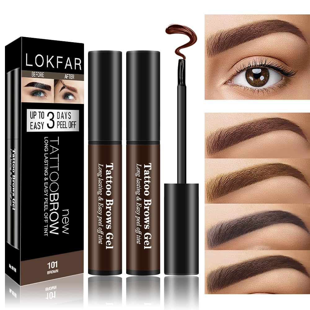 LSxia eyebrow gel applying even color with soft brush for defined brows.