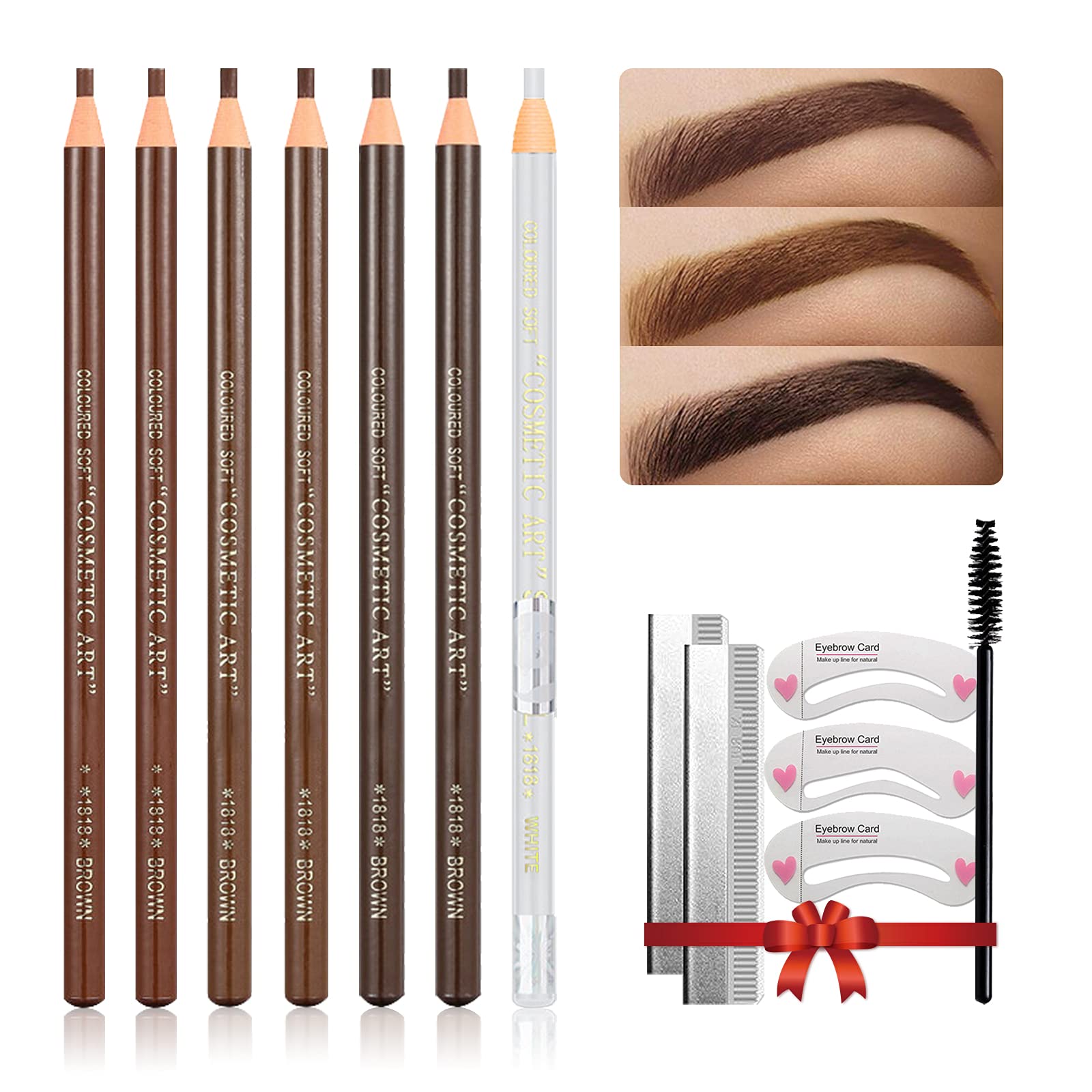 LSxia peel-off eyebrow pencil pack for fast, refillable brows