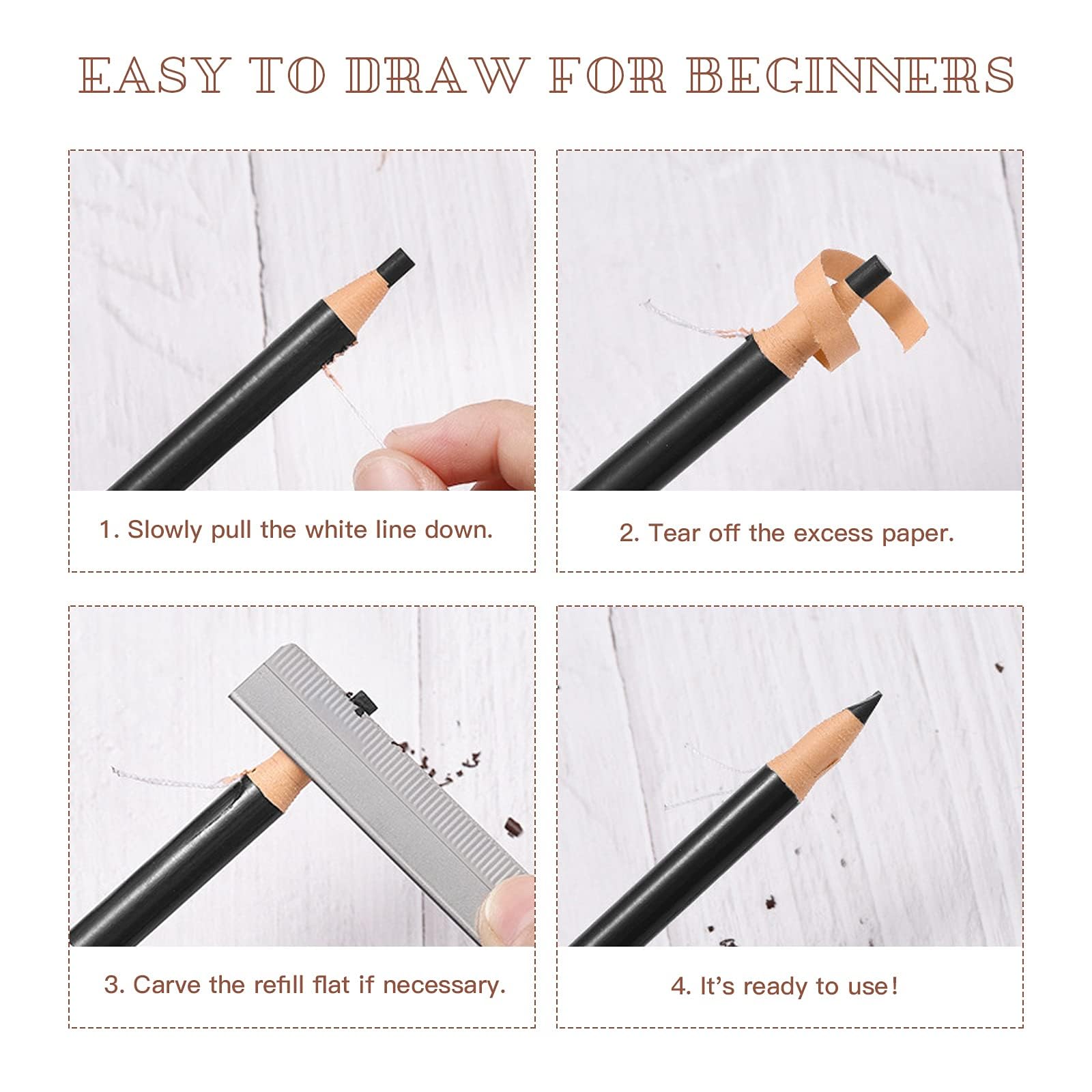 LSxia wooden pencil shell protects the refill during daily use.