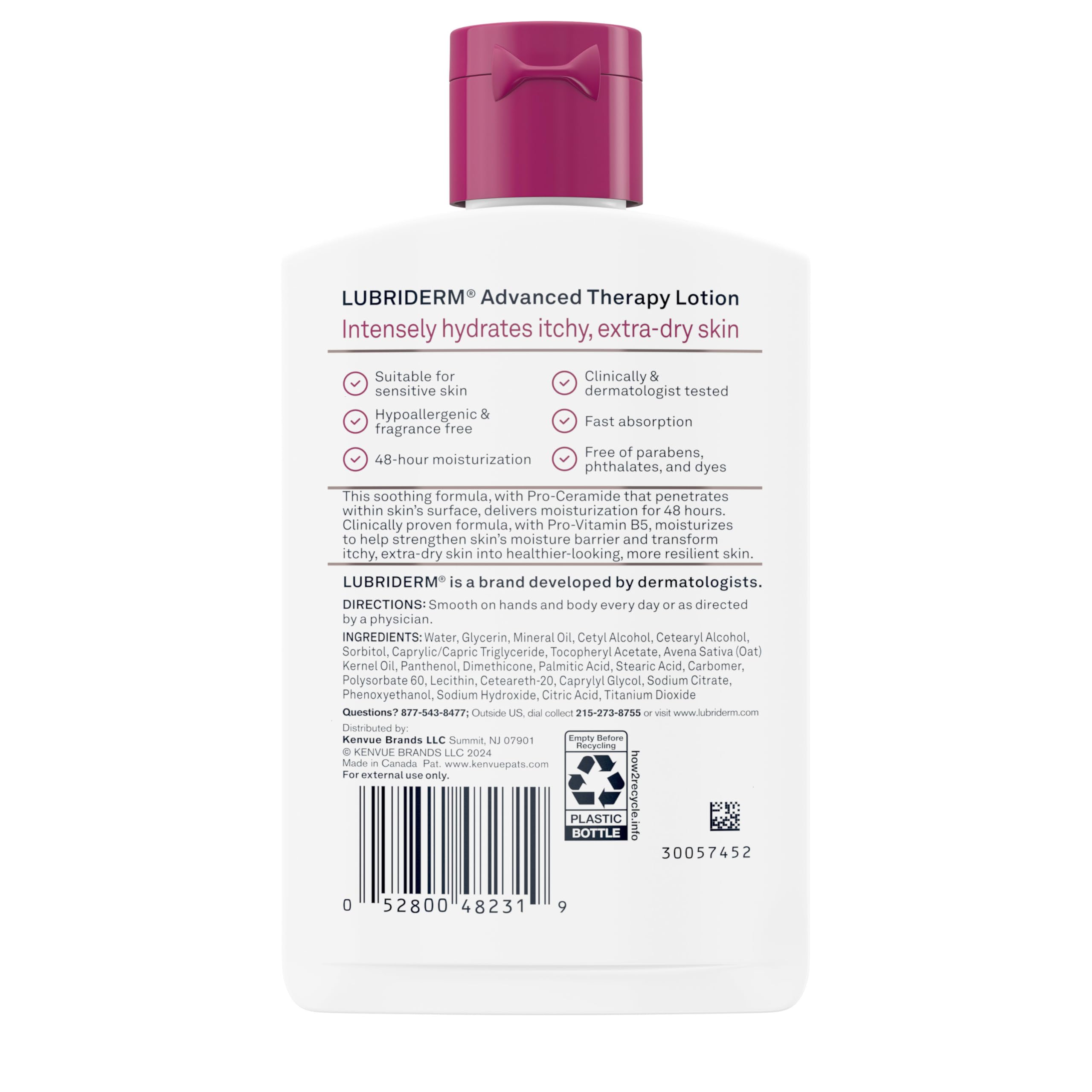 Hypoallergenic fragrance-free formula label emphasizing sensitive skin benefits