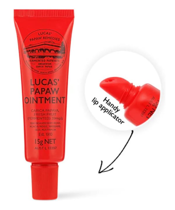 Lucas Papaw Ointment applied to minor burn areas for comfort.