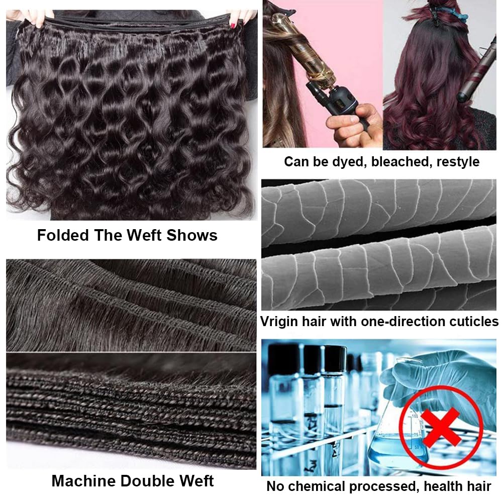 LUCASHA Brazilian body wave hair weft emphasizing natural texture and low tangling