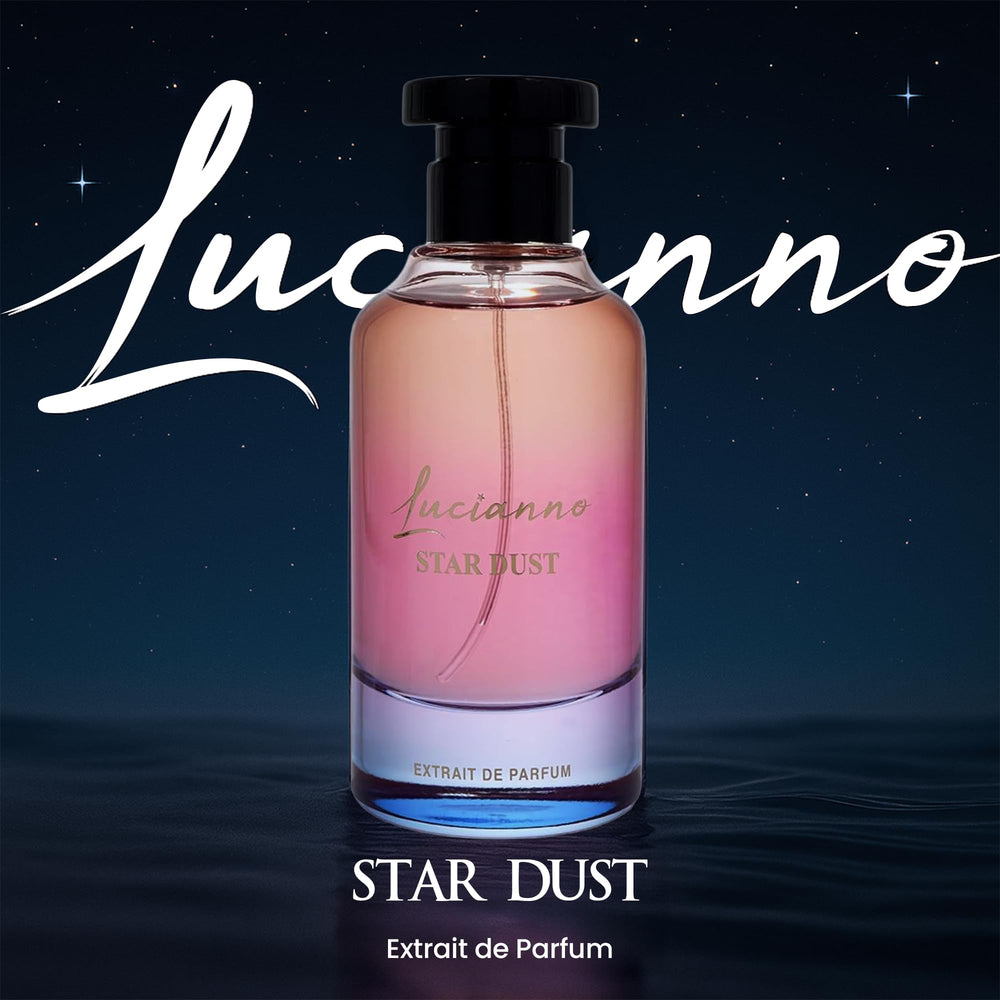 Lucianno Star Dust spray action captures vibrant opening notes for daily wear.
