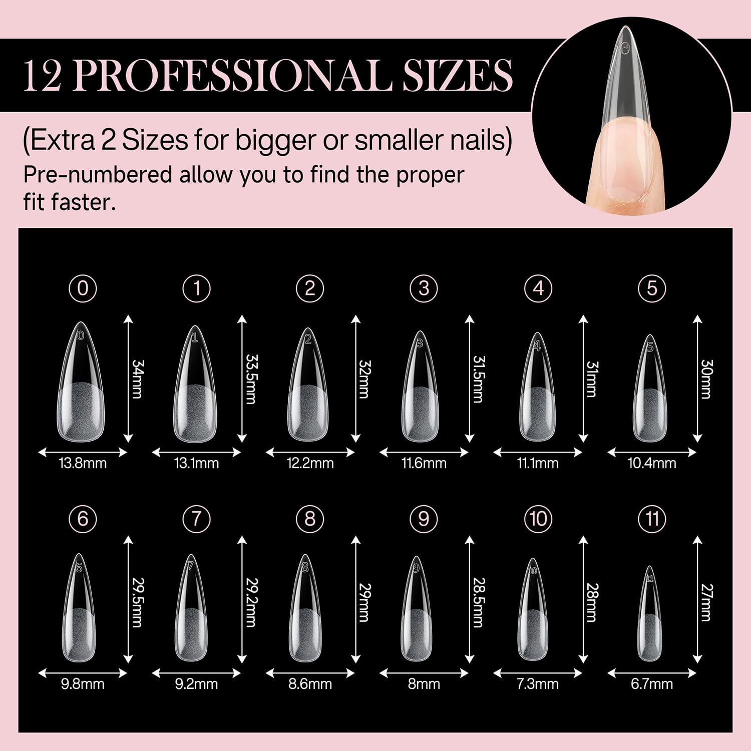 Luckyfairy tips bond securely with natural nails for reliable wear.
