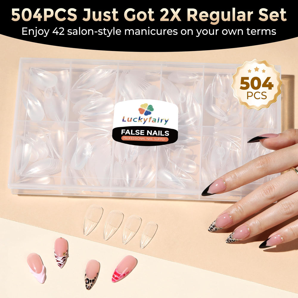 Luckyfairy clear nail tips box, tidy storage for organized nail projects