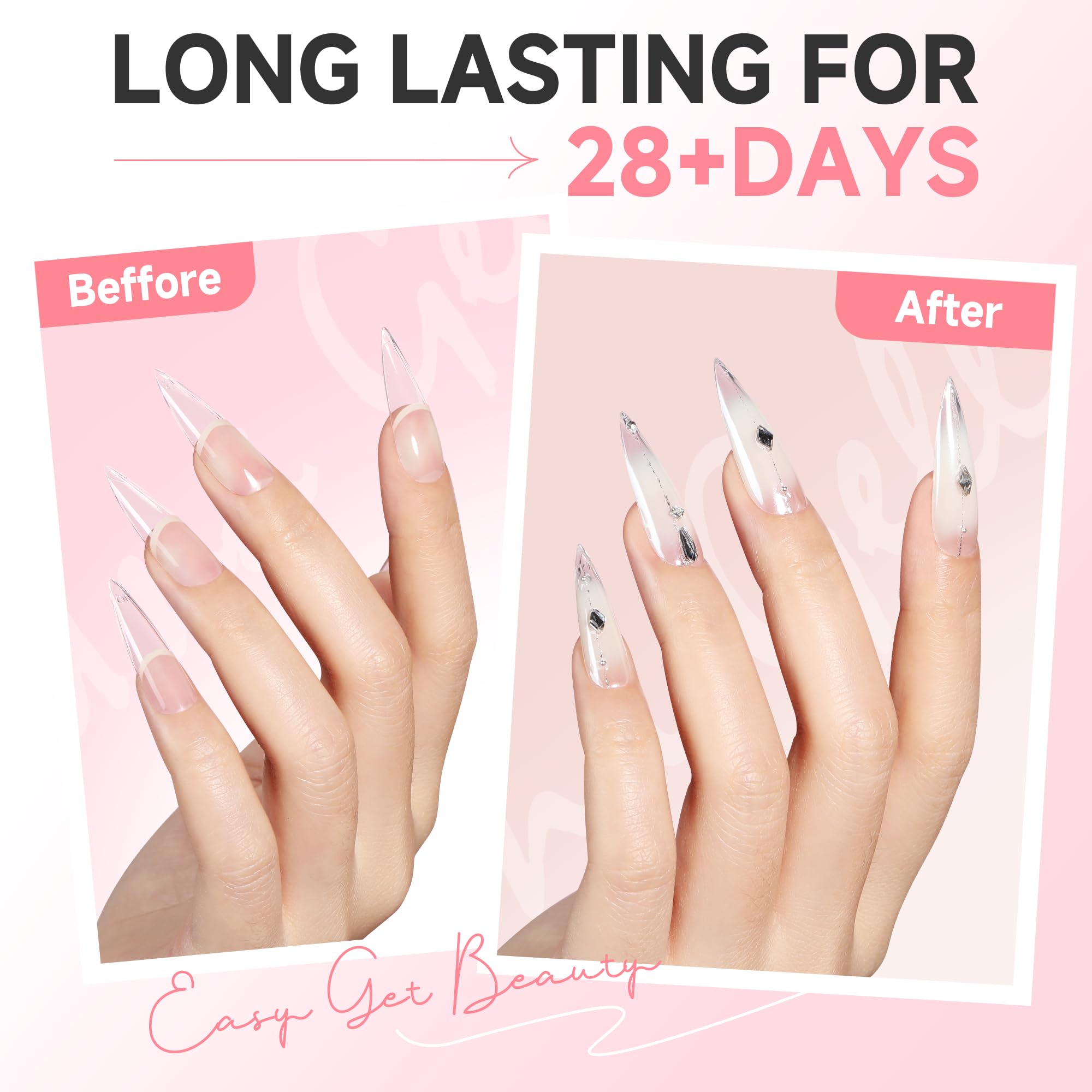 Luckyfairy nail tips enable salon-like nail art at home.