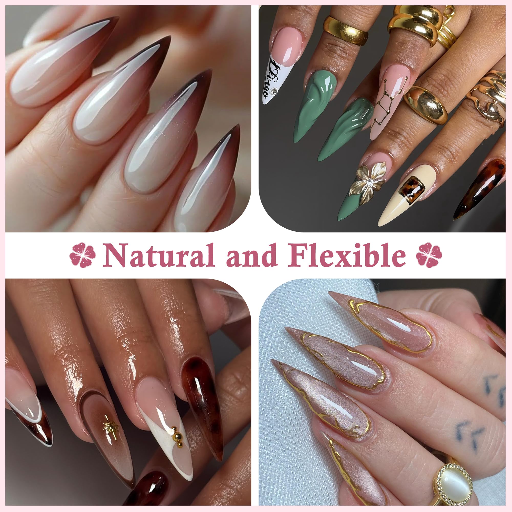Luckyfairy pre-file inner half matte tips with strong adhesion.