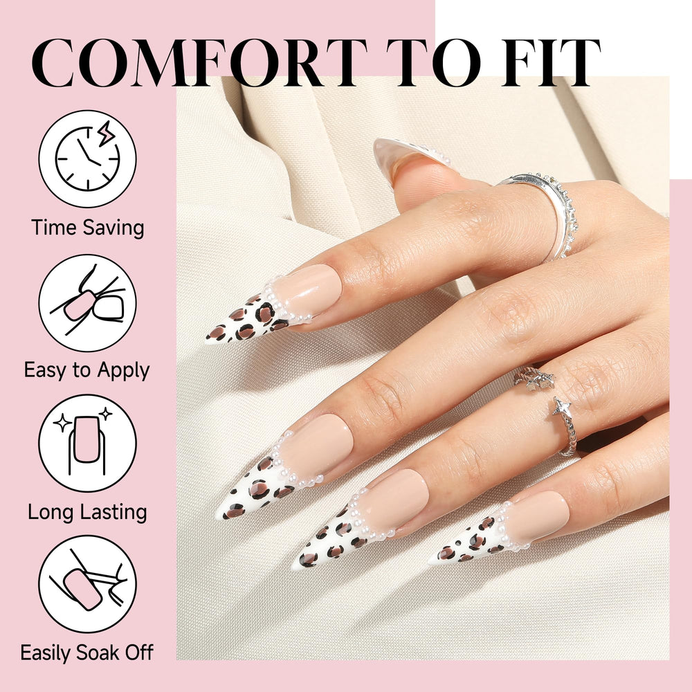 Luckyfairy twelve sizes of nail tips for precise fit.