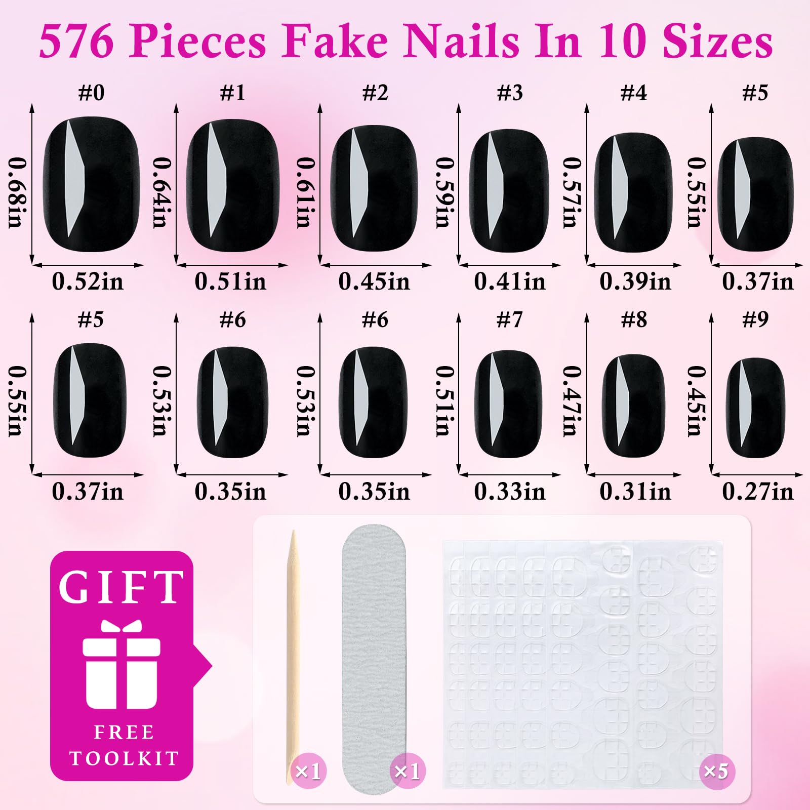 LuckForever jelly adhesive tabs enable glue-free application with secure fit.