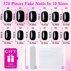 LuckForever jelly adhesive tabs enable glue-free application with secure fit.