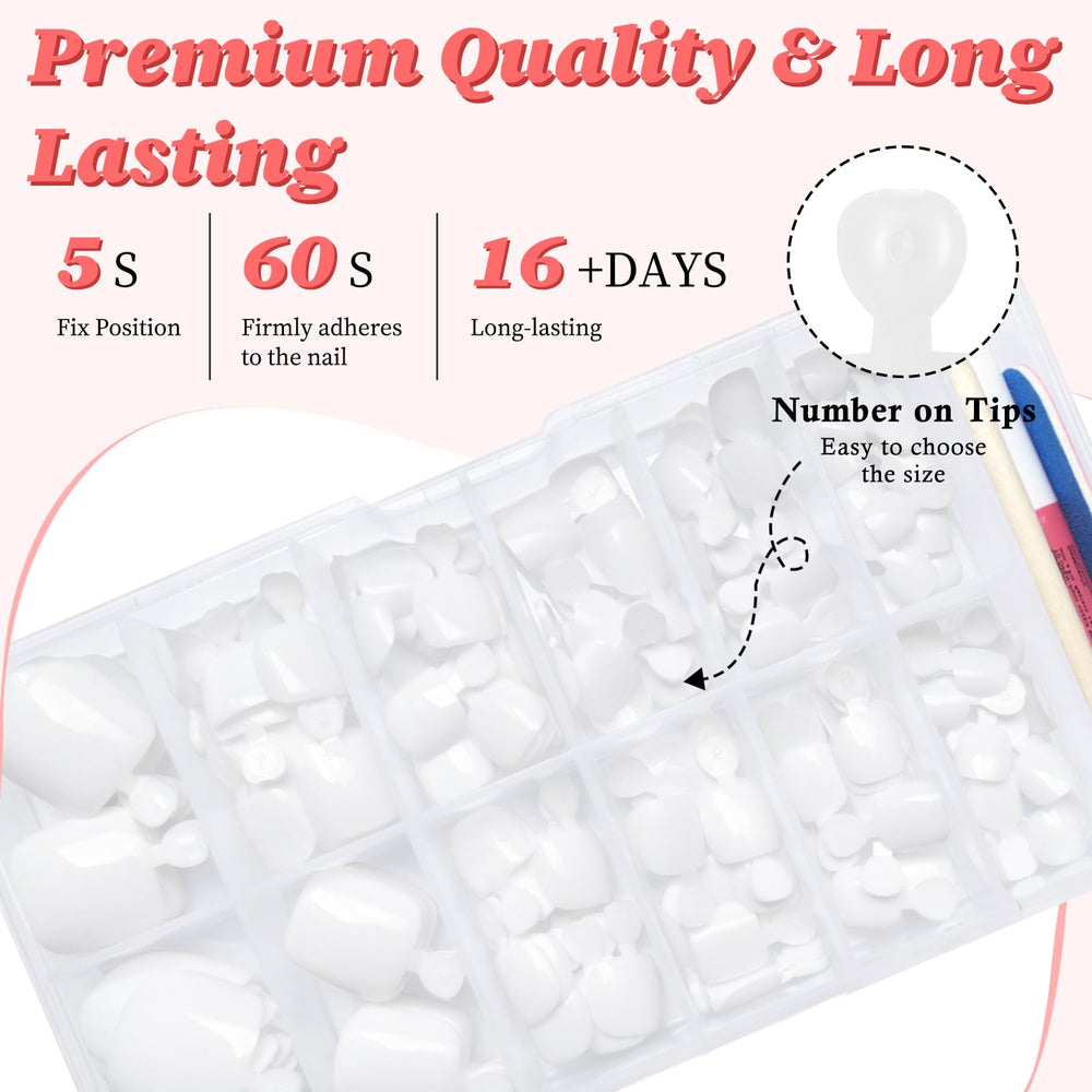 LuckForever nail glue ensures quick, secure fit for busy days.