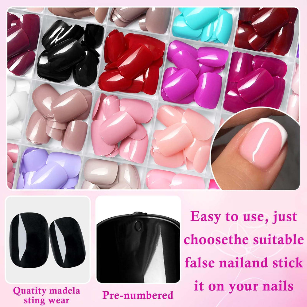 LuckForever round-square nails offer quick, stylish looks for daily wear.