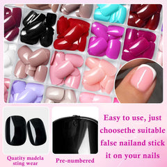 LuckForever round-square nails offer quick, stylish looks for daily wear.