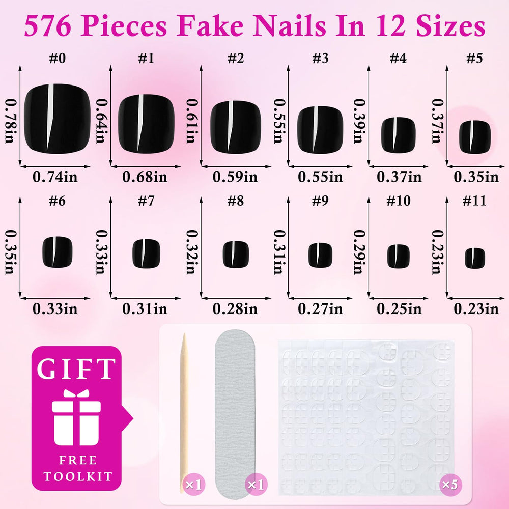 LuckForever short square toenails application demo highlights easy at-home pedicure
