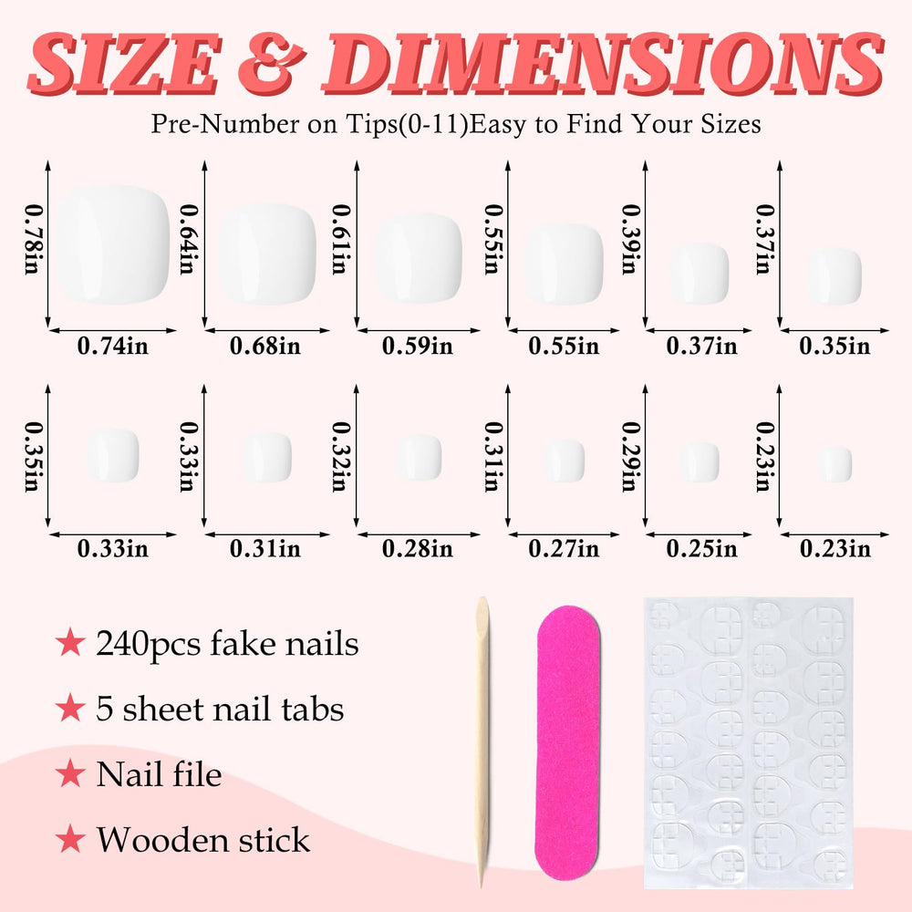 LuckForever toe-nail glue tabs provide strong adhesion for longer wear.