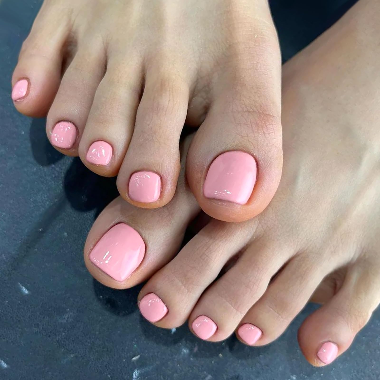LuckForever at-home pedicure with press-on nails for a salon-like finish