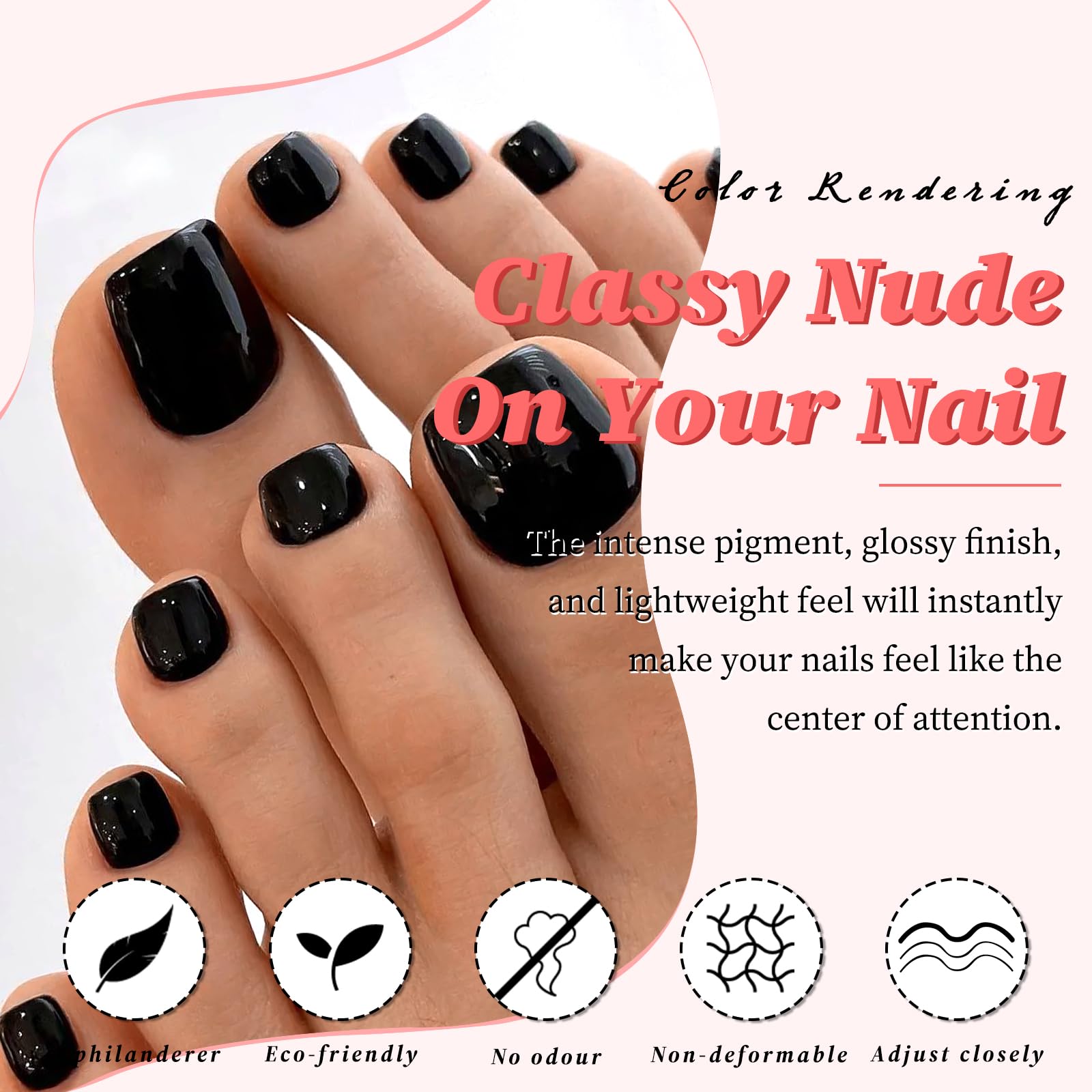 LuckForever toenail glue and tabs included for quick, strong at-home results.