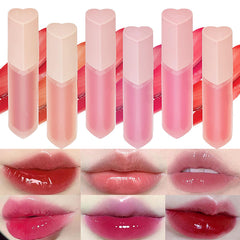 LuckNest Juicy Lasting Tint heart-shaped applicator with glossy finish.